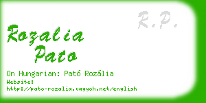 rozalia pato business card